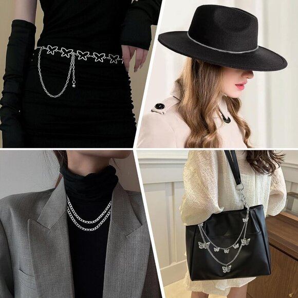 Versatile 5-Piece Alloy Chain Belt Collection - Wallet and Style Enhancer main image 4